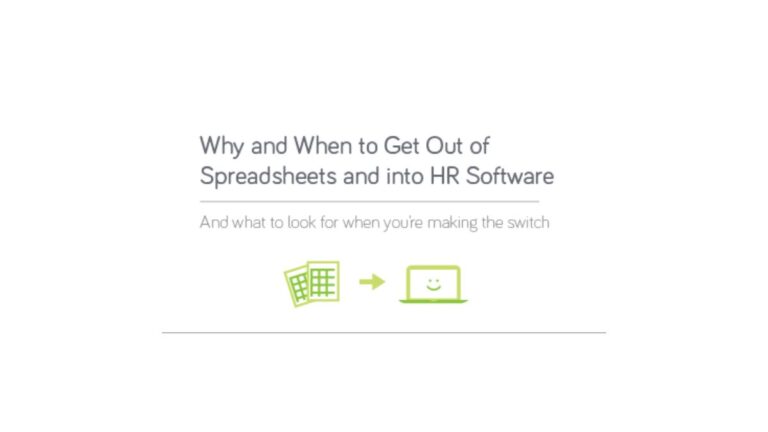 Why and When to Get Out ofSpreadsheets and into HR Software